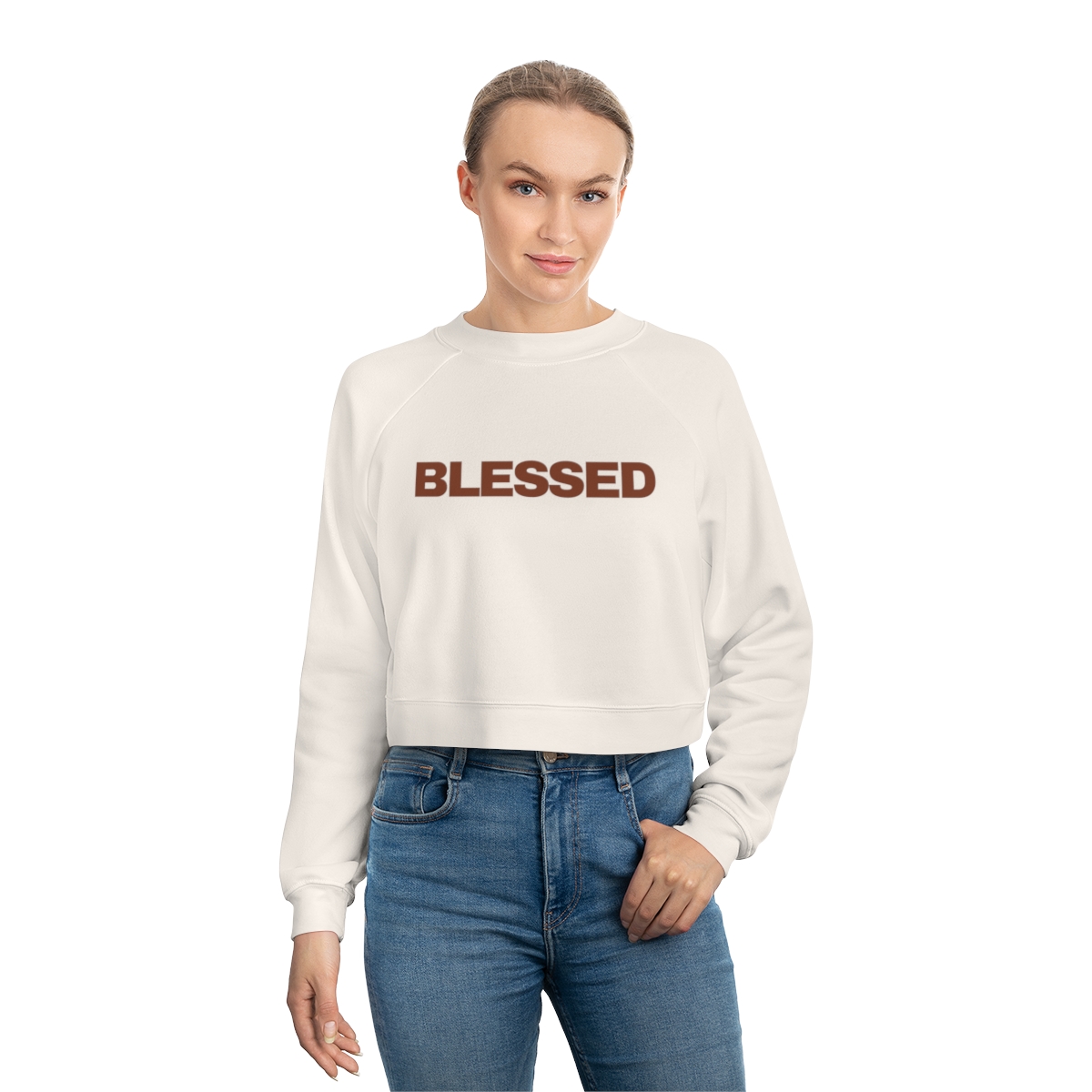 Blessed Women's Cropped Fleece Pullover - Image 3
